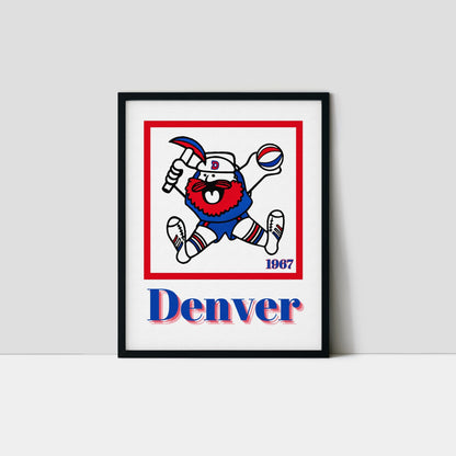 Denver Nuggets Minimalist Art Print