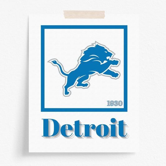 Detroit Lions Minimalist Art Print