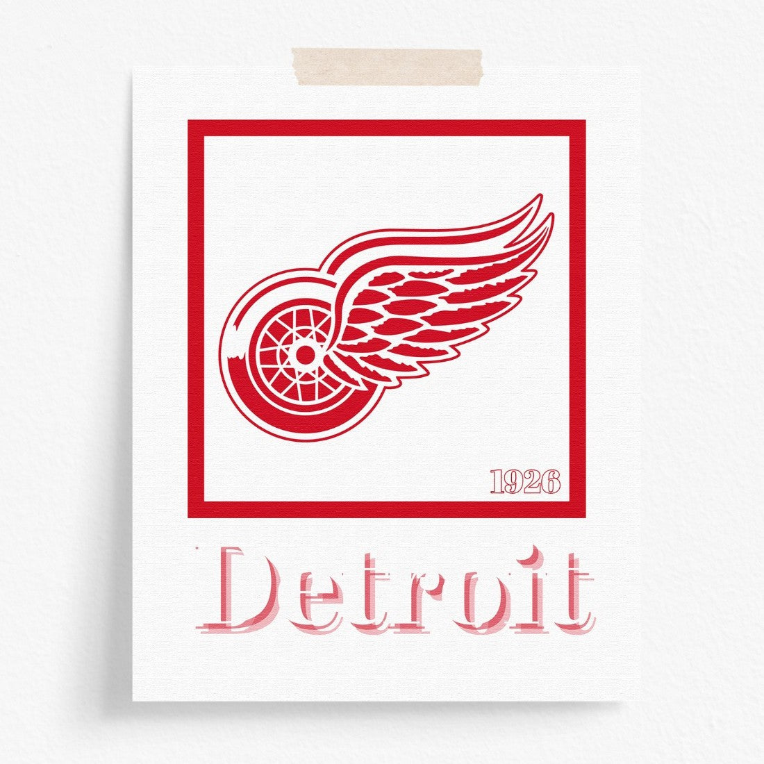 Detroit Red Wings Minimalist Art Print
