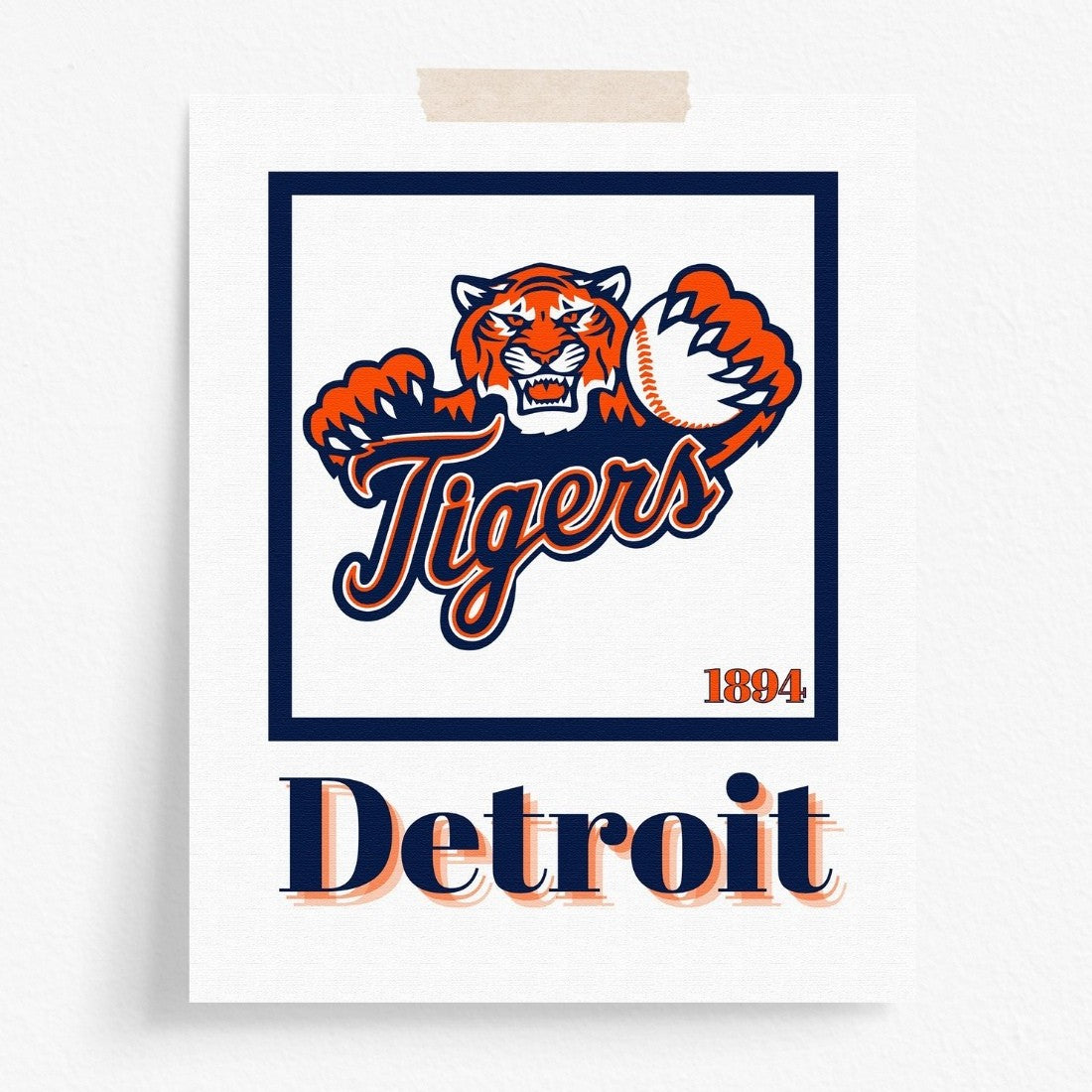 Detroit Tigers Minimalist Art Print