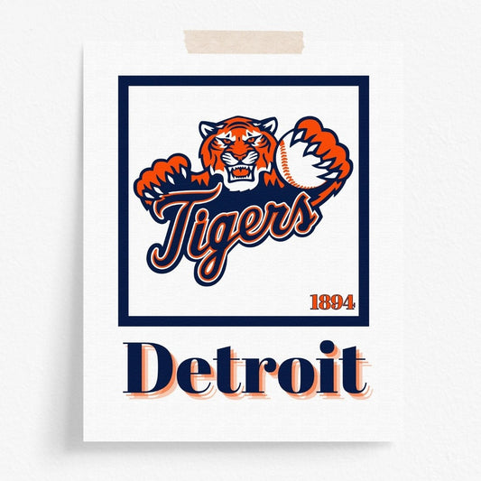 Detroit Tigers Minimalist Art Print