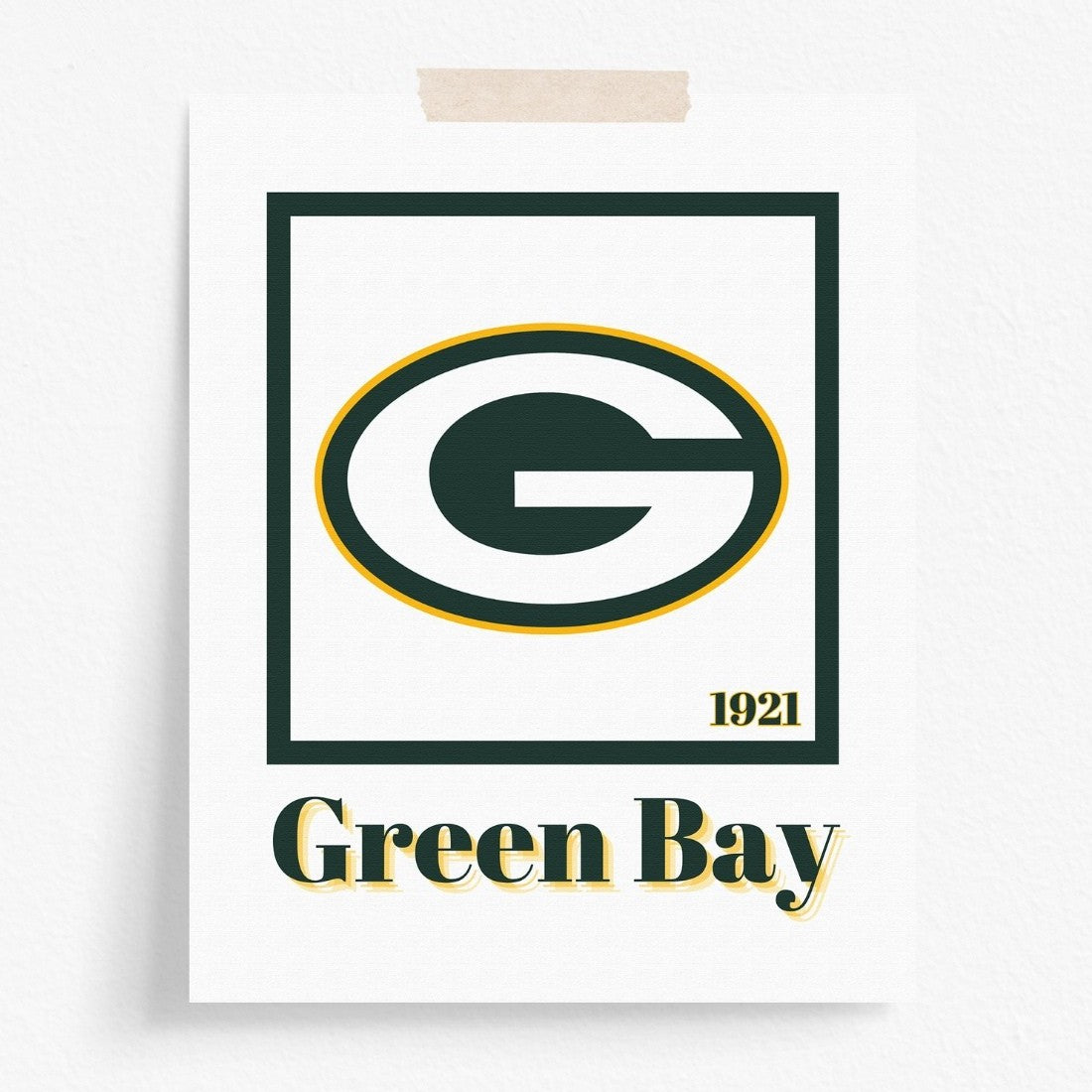 Green Bay Packers Minimalist Art Print