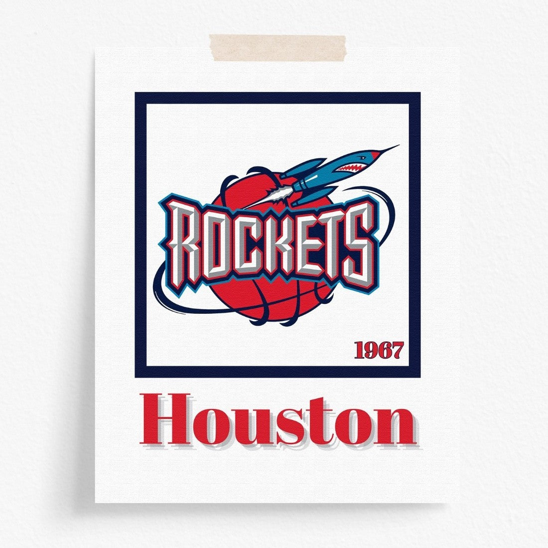 Houston Rockets Minimalist Art Print
