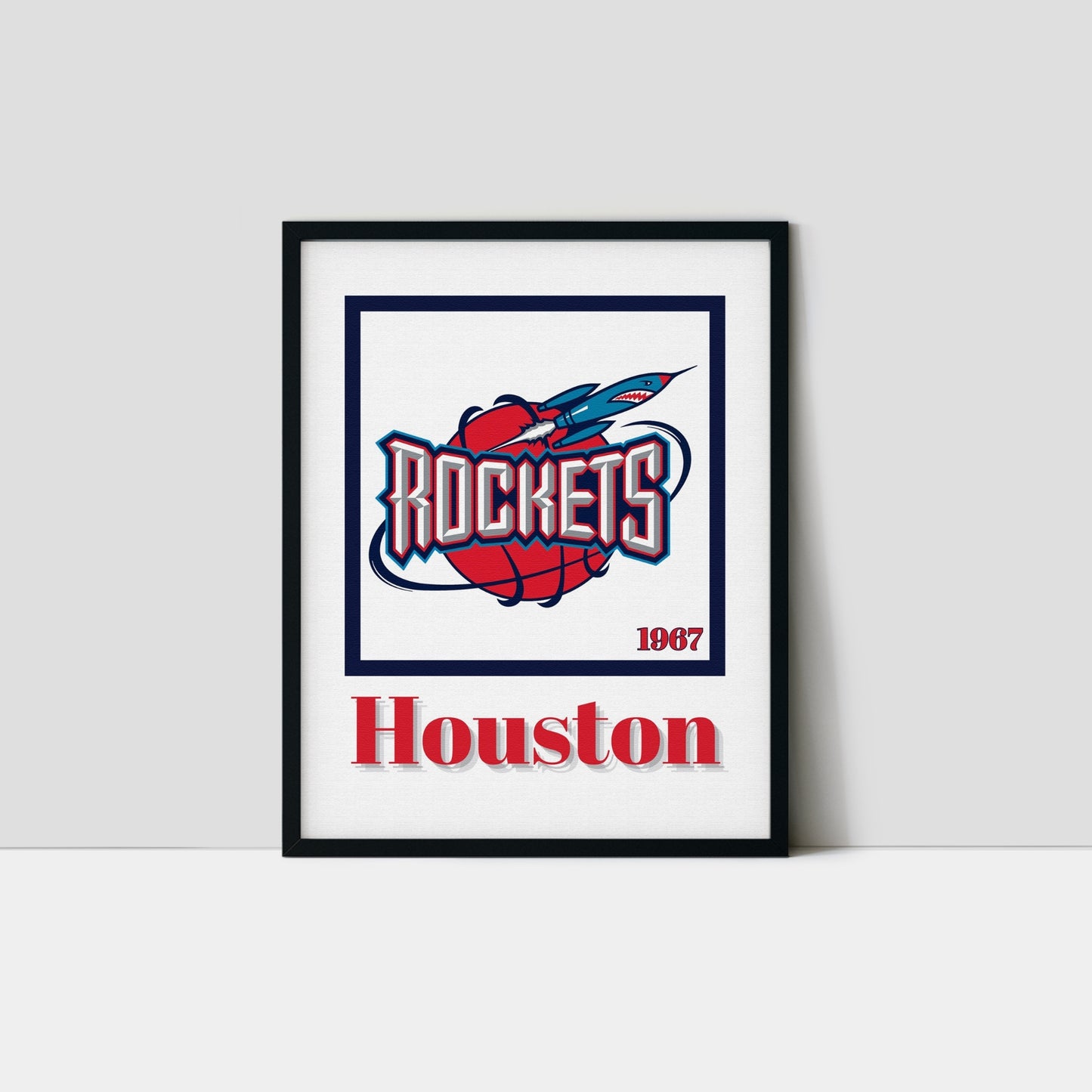 Houston Rockets Minimalist Art Print