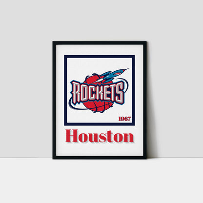 Houston Rockets Minimalist Art Print