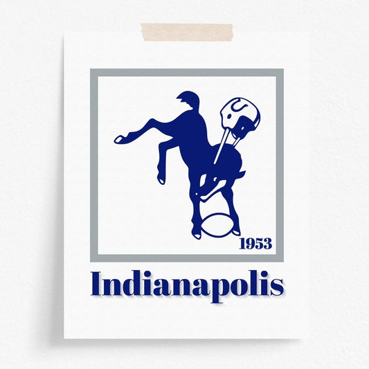 Indianapolis Colts Minimalist Art Print