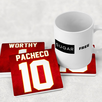 Kansas City Chiefs Jersey Inspired Coasters