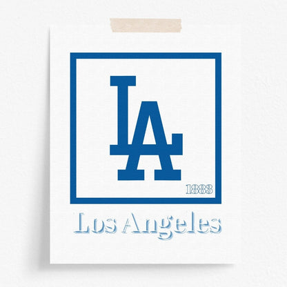 Los Angeles Dodgers Minimalist Art Print