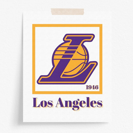 Los Angeles Lakers Minimalist Art Print