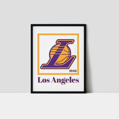 Los Angeles Lakers Minimalist Art Print