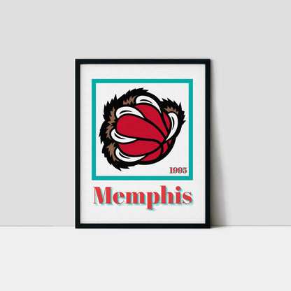 Memphis Grizzlies Minimalist Art Print