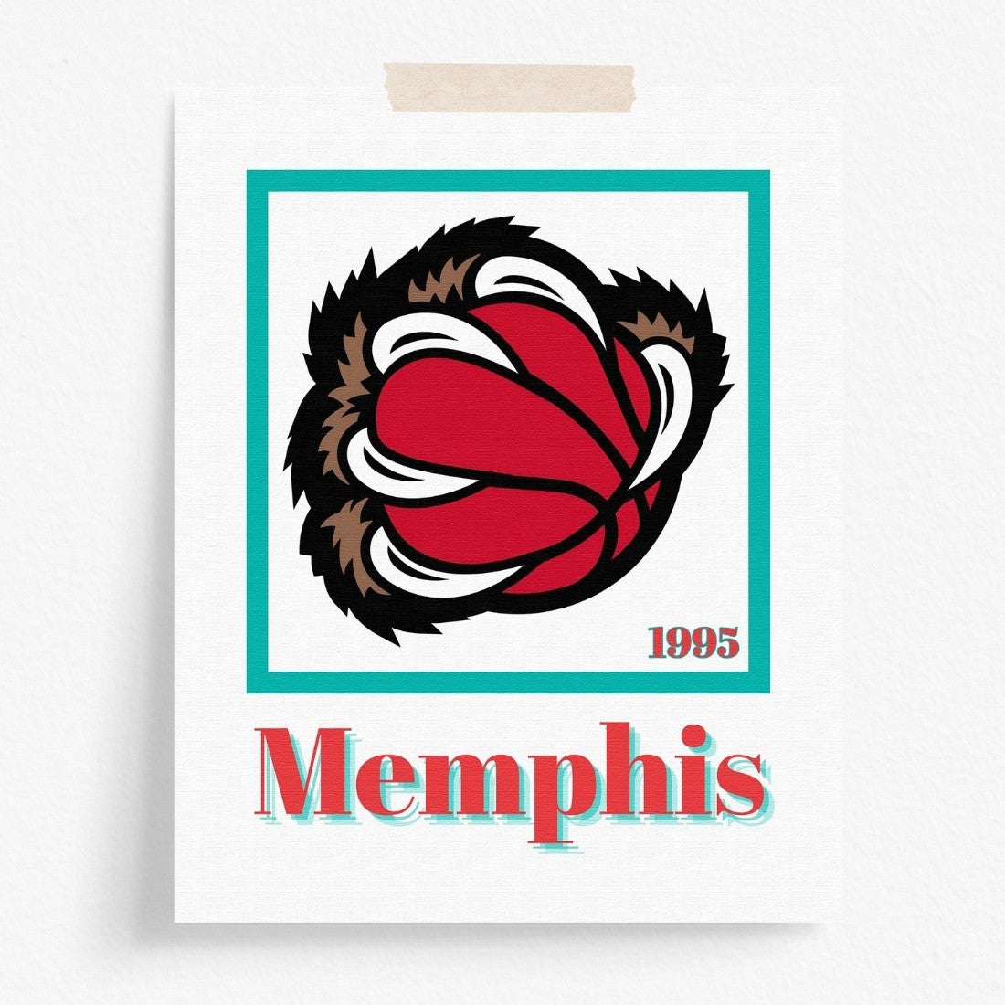 Memphis Grizzlies Minimalist Art Print