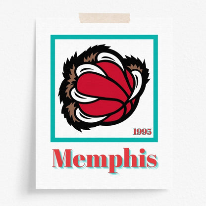 Memphis Grizzlies Minimalist Art Print