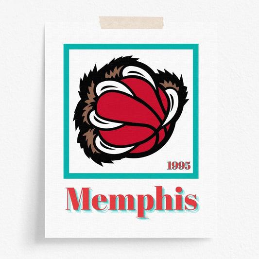 Memphis Grizzlies Minimalist Art Print