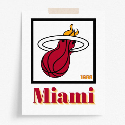 Miami Heat Minimalist Art Print