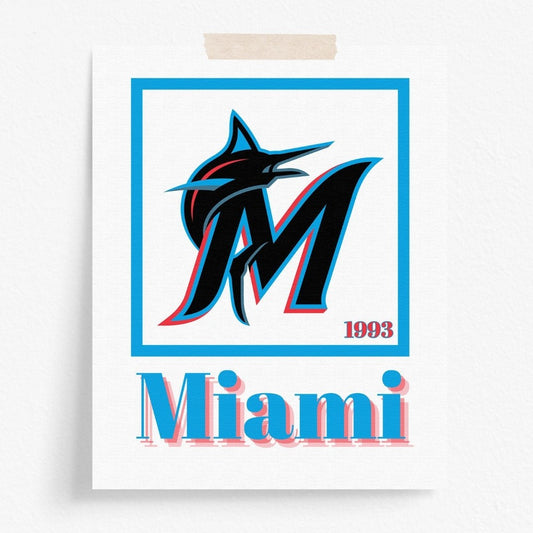 Miami Marlins Minimalist Art Print