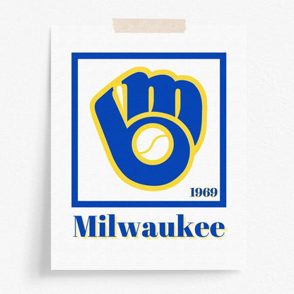 Milwaukee Brewers Minimalist Art Print
