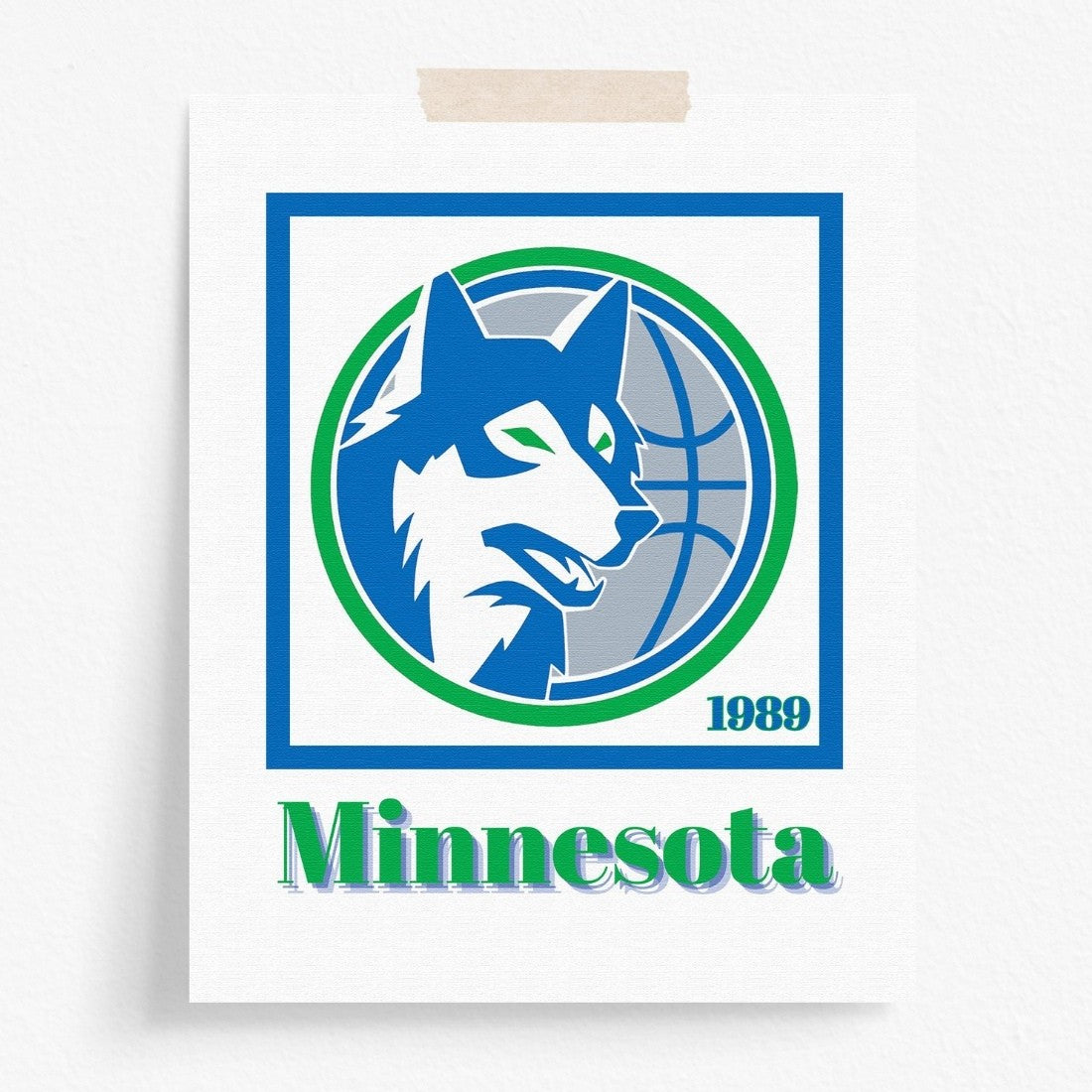 Minnesota Timberwolves Minimalist Art Print