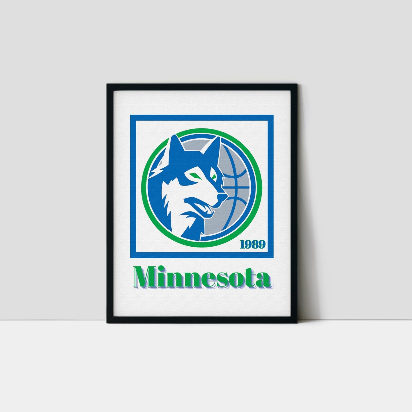 Minnesota Timberwolves Minimalist Art Print