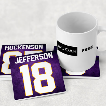 Minnesota Vikings Jersey Inspired Coasters