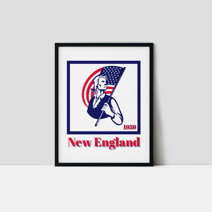New England Patriots Minimalist Art Print