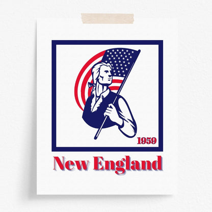 New England Patriots Minimalist Art Print