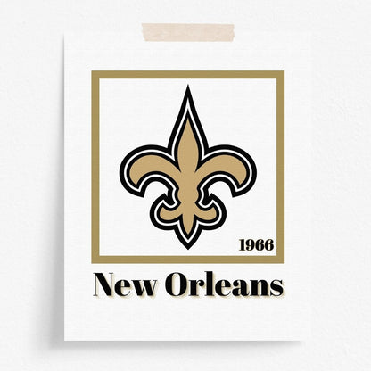 New Orleans Saints Minimalist Art Print