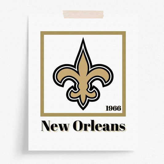 New Orleans Saints Minimalist Art Print