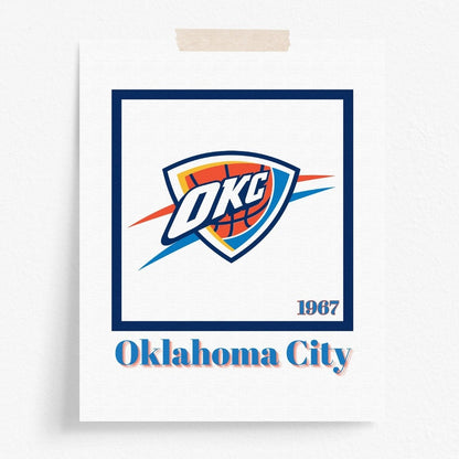 Oklahoma City Thunder Minimalist Art Print