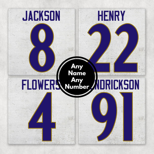 Personalized Baltimore Ravens Inspired Coasters