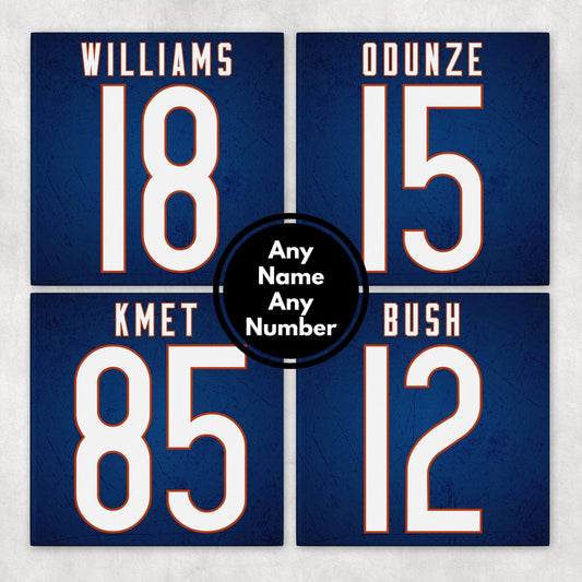 Personalized Chicago Bears Inspired Coasters
