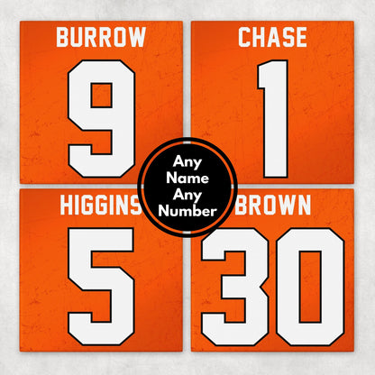 Personalized Cincinnati Bengals Inspired Coasters