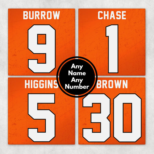 Personalized Cincinnati Bengals Inspired Coasters