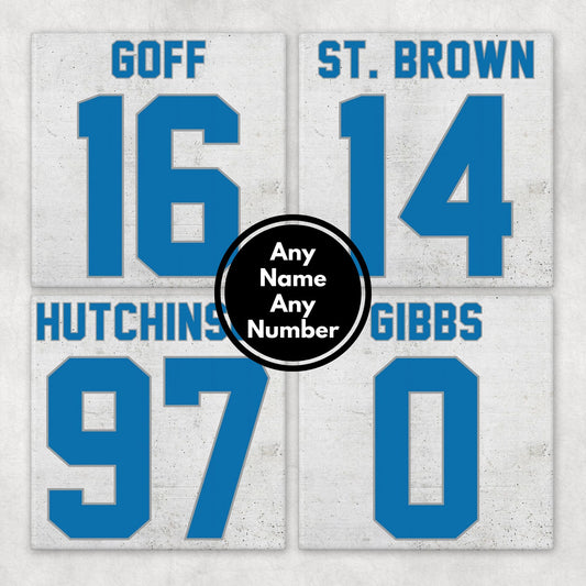 Personalized Detroit Lions Inspired Coasters