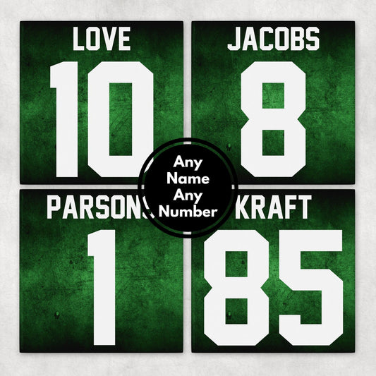 Personalized Green Bay Packers Inspired Coasters