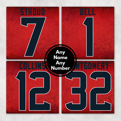 Personalized Houston Texans Inspired Coasters