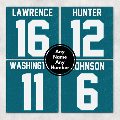 Personalized Jacksonville Jaguars Inspired Coasters