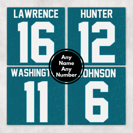 Personalized Jacksonville Jaguars Inspired Coasters