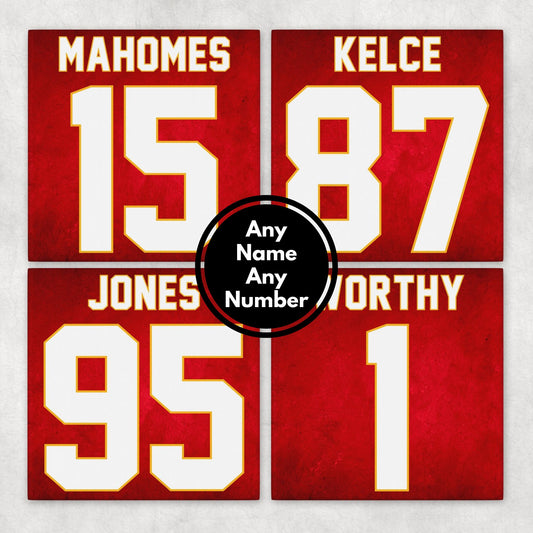 Personalized Kansas City Chiefs Inspired Coasters