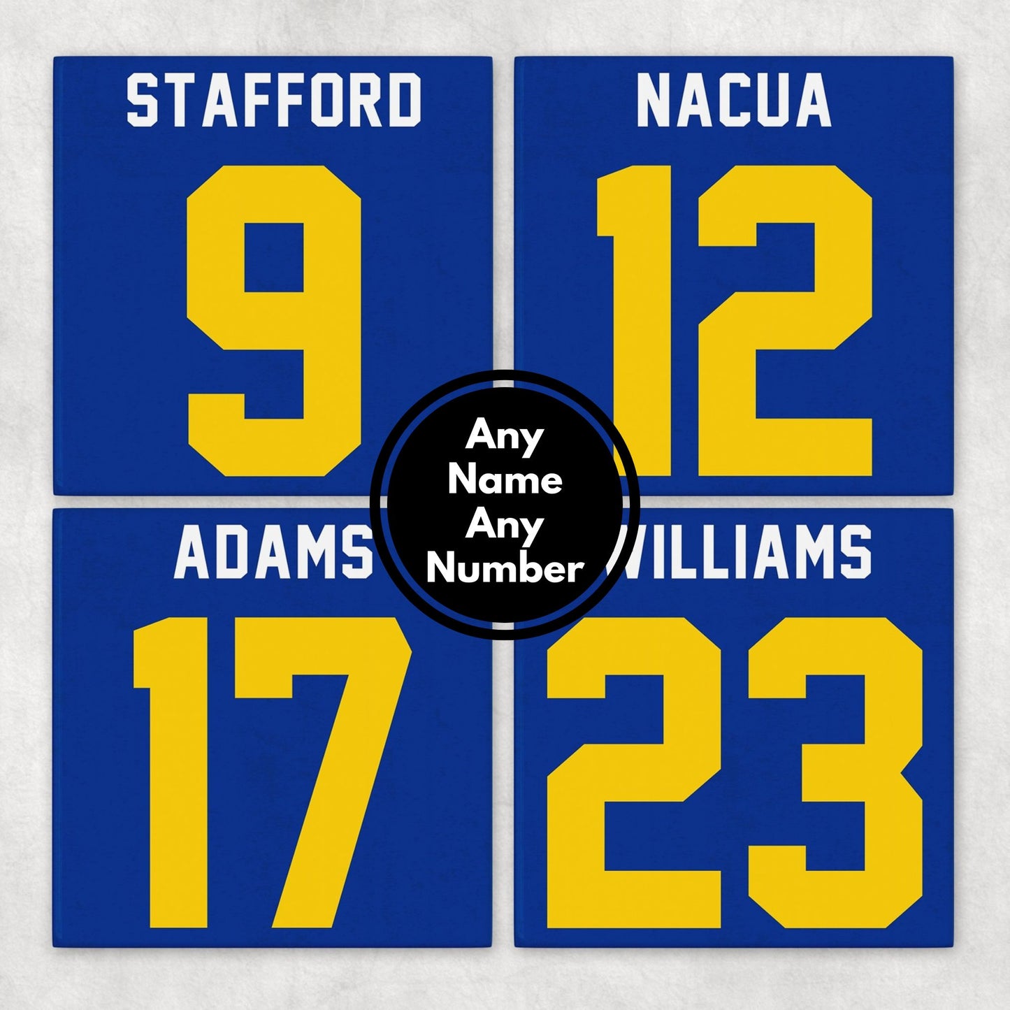 Personalized Los Angeles Rams Inspired Coasters