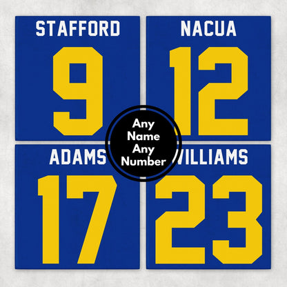 Personalized Los Angeles Rams Inspired Coasters