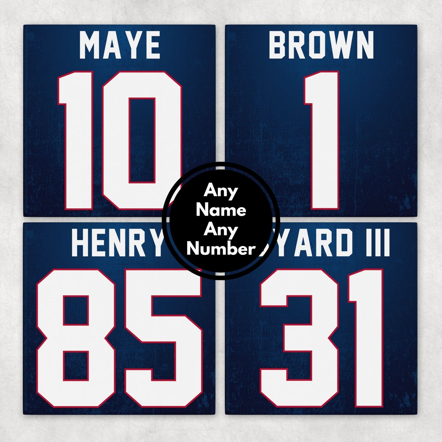 Personalized New England Patriots Inspired Coasters