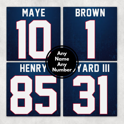 Personalized New England Patriots Inspired Coasters