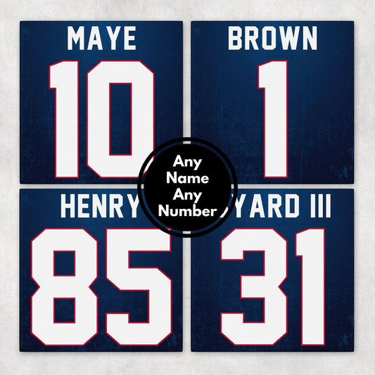 Personalized New England Patriots Inspired Coasters
