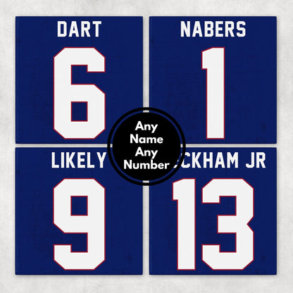 Personalized New York Giants Inspired Coasters