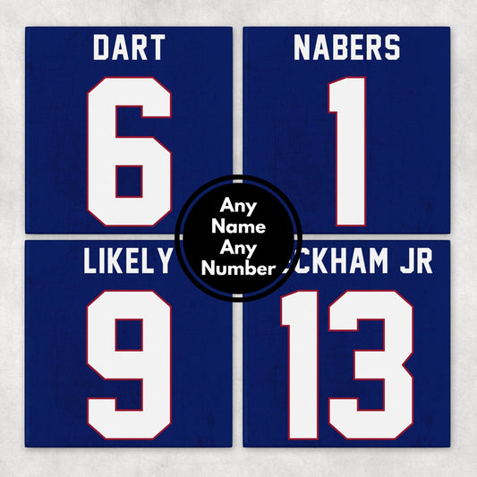 Personalized New York Giants Inspired Coasters