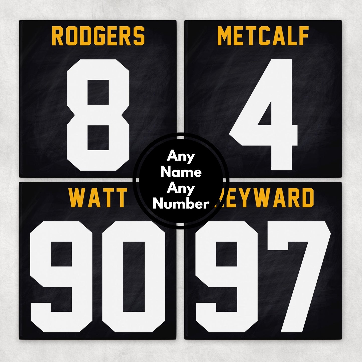 Personalized Pittsburgh Steelers Inspired Coasters
