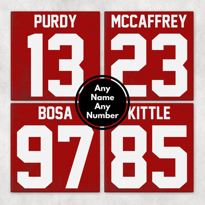 Personalized San Francisco 49ers Inspired Coasters