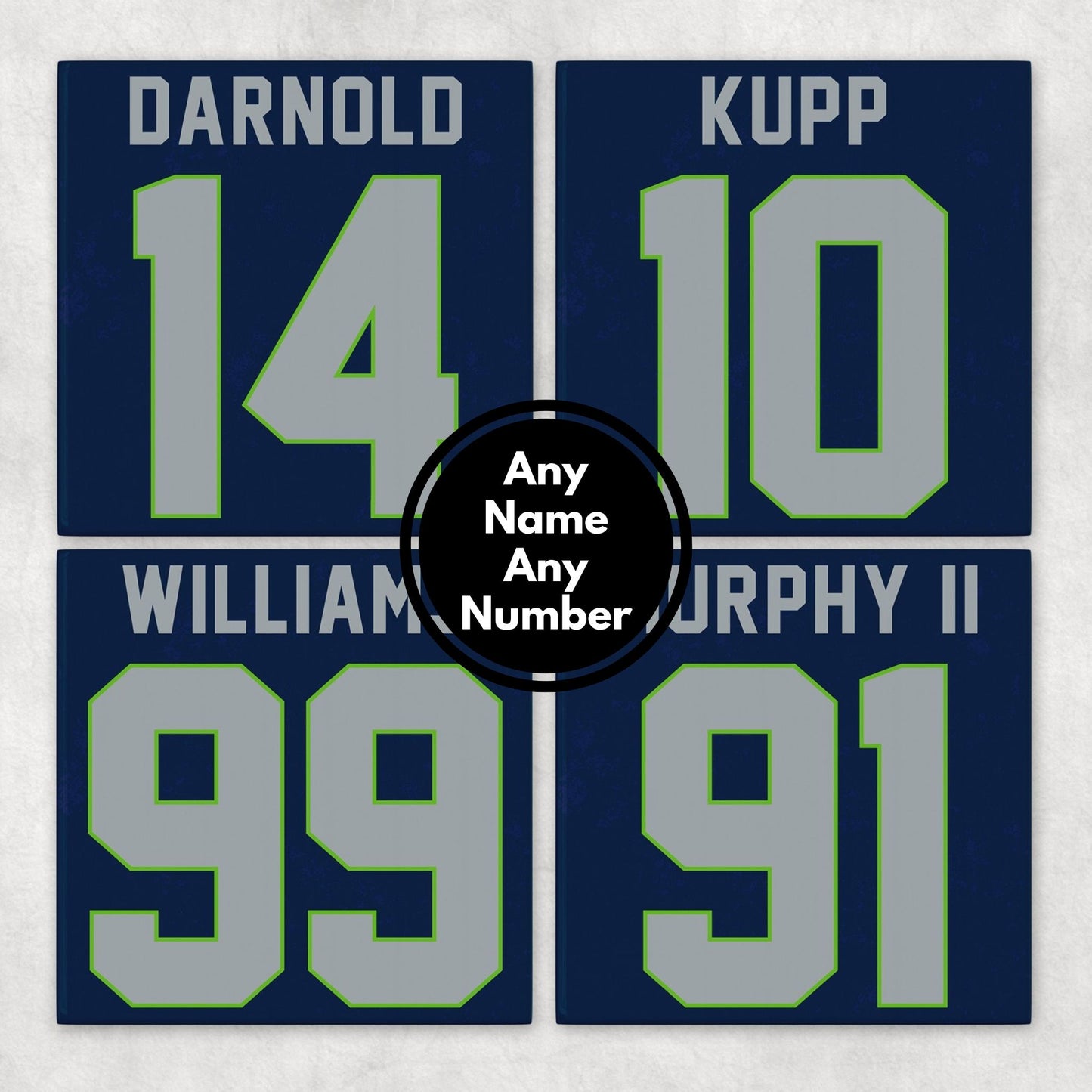 Personalized Seattle Seahawks Inspired Coasters