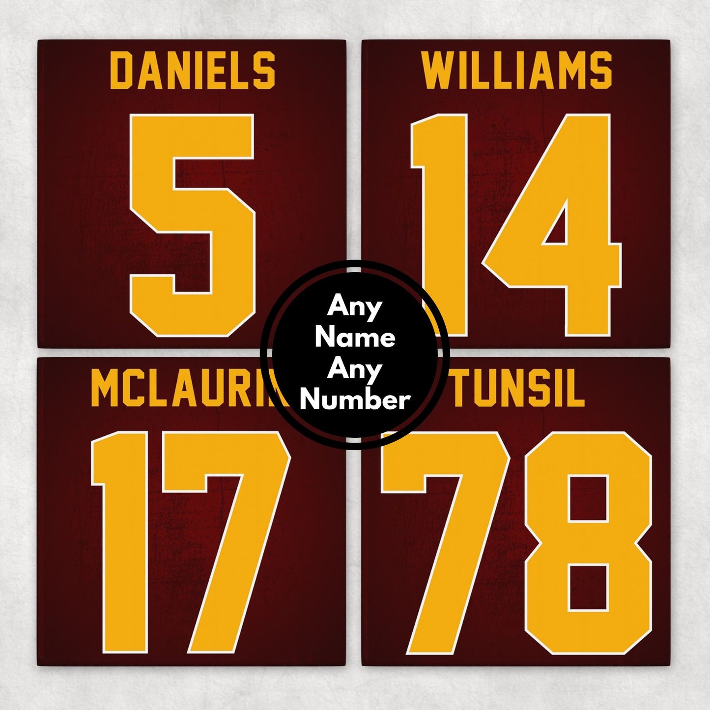 Personalized Washington Commanders Inspired Coasters
